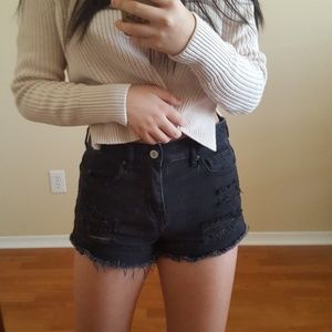 Pacsun High Waisted Distressed Denim Shorts